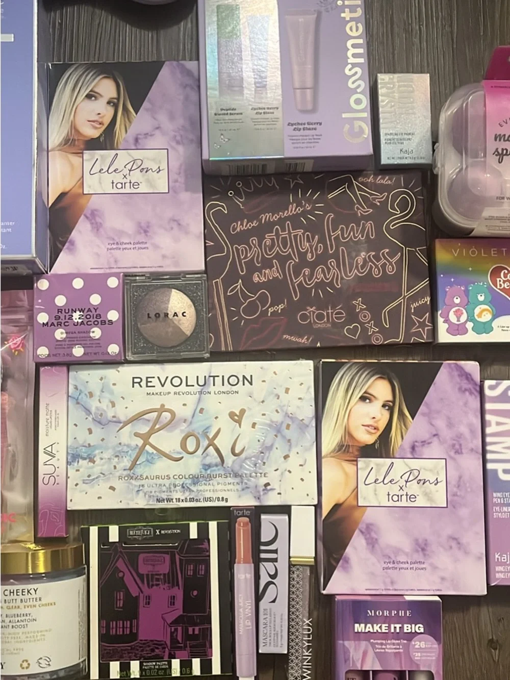 Kate Somerville Purple Eye Mask & Mixed Pink-Purple Makeup Lot
